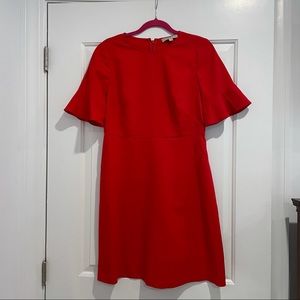 LOFT Flounce Sleeve Dress